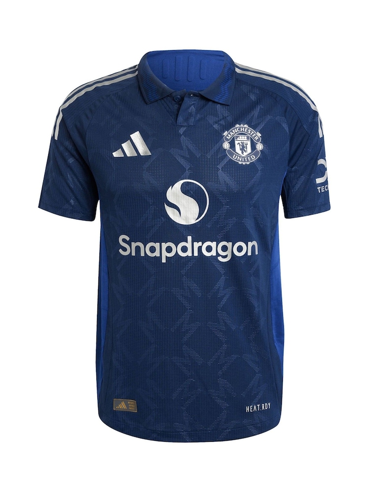 adidas Blue Manchester United EPL Away Authentic Football Shirt 2024-25 - B.Fernandes 8 Printing - Image 2 of 3
