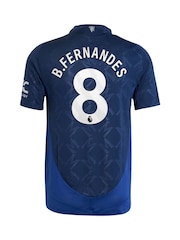 adidas Blue Manchester United EPL Away Authentic Football Shirt 2024-25 - B.Fernandes 8 Printing - Image 3 of 3