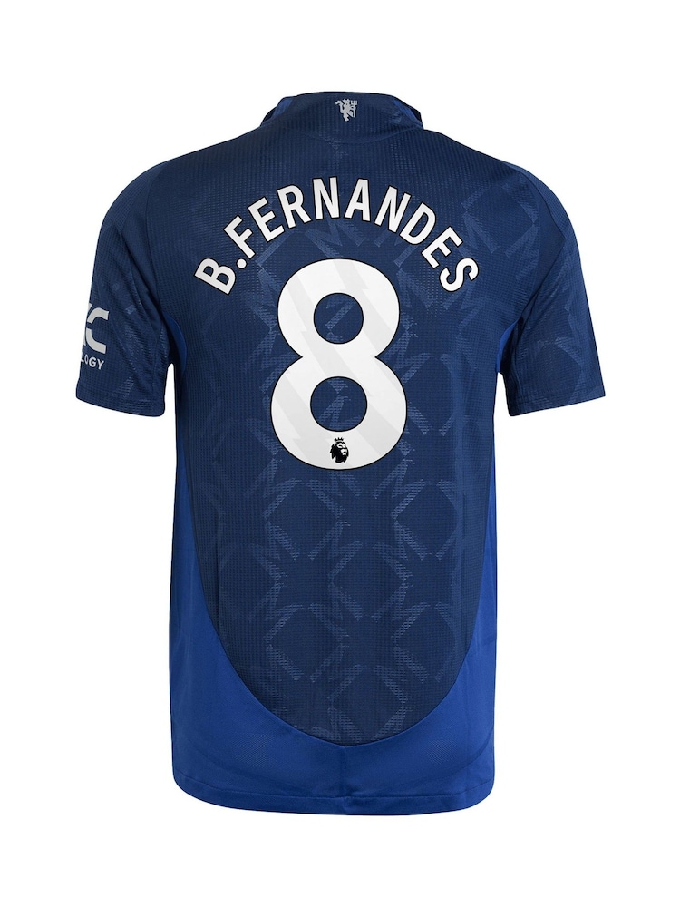 adidas Blue Manchester United EPL Away Authentic Football Shirt 2024-25 - B.Fernandes 8 Printing - Image 3 of 3