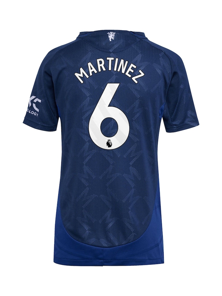 قميص احتياطي أصلي بتصميم فريق الدوري الإنجليزي الممتاز Manchester United لموسم 2024-25 للنساء من adidas - طبعة Martinez 6 - صورة 3 من 3