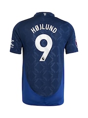 adidas Blue Manchester United EPL Away Authentic Shirt 2024-25 - Hojlund 9 Printing - Image 3 of 3