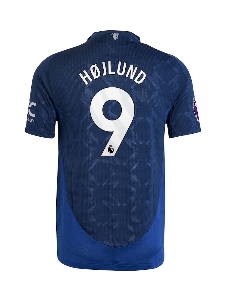 adidas Blue Manchester United EPL Away Authentic Shirt 2024-25 - Hojlund 9 Printing - Image 3 of 3