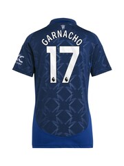 adidas Blue Manchester United EPL Away Shirt 2024-25 Womens - Garnacho 17 Printing - Image 3 of 3