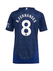 adidas Blue Manchester United EPL Away Authentic Shirt 2024-25 Womens - B.Fernandes 8 Printing - Image 3 of 3