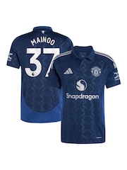 adidas Blue Manchester United EPL Away Shirt 2024-25 - Mainoo 37 Printing - Image 1 of 3
