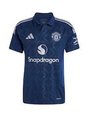 adidas Blue Manchester United EPL Away Shirt 2024-25 - Mainoo 37 Printing - Image 2 of 3