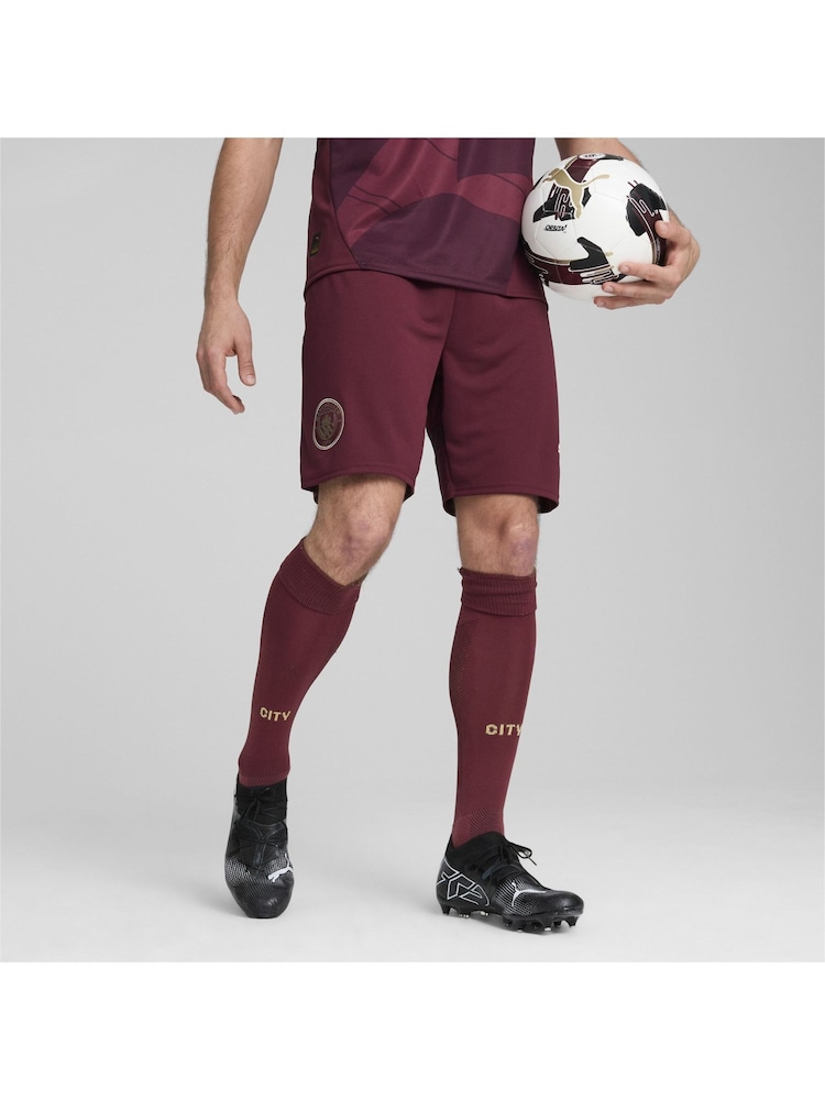 Puma Red Manchester City Away Shorts 2024-25 - Image 1 of 9