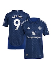 adidas Manchester United EPL Away Authentic Shirt 2024-25 Womens - Hojlund 9 Печать - Image 1 of 3