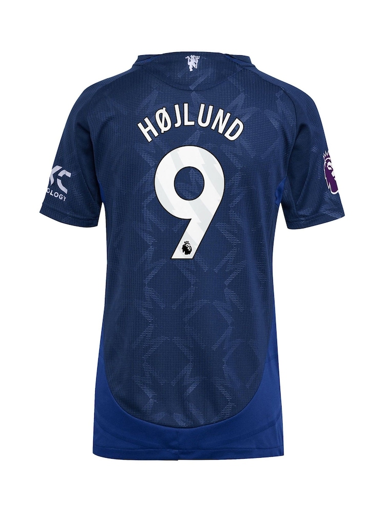 adidas Manchester United EPL Away Authentic Shirt 2024-25 Womens - Hojlund 9 Печать - Image 3 of 3