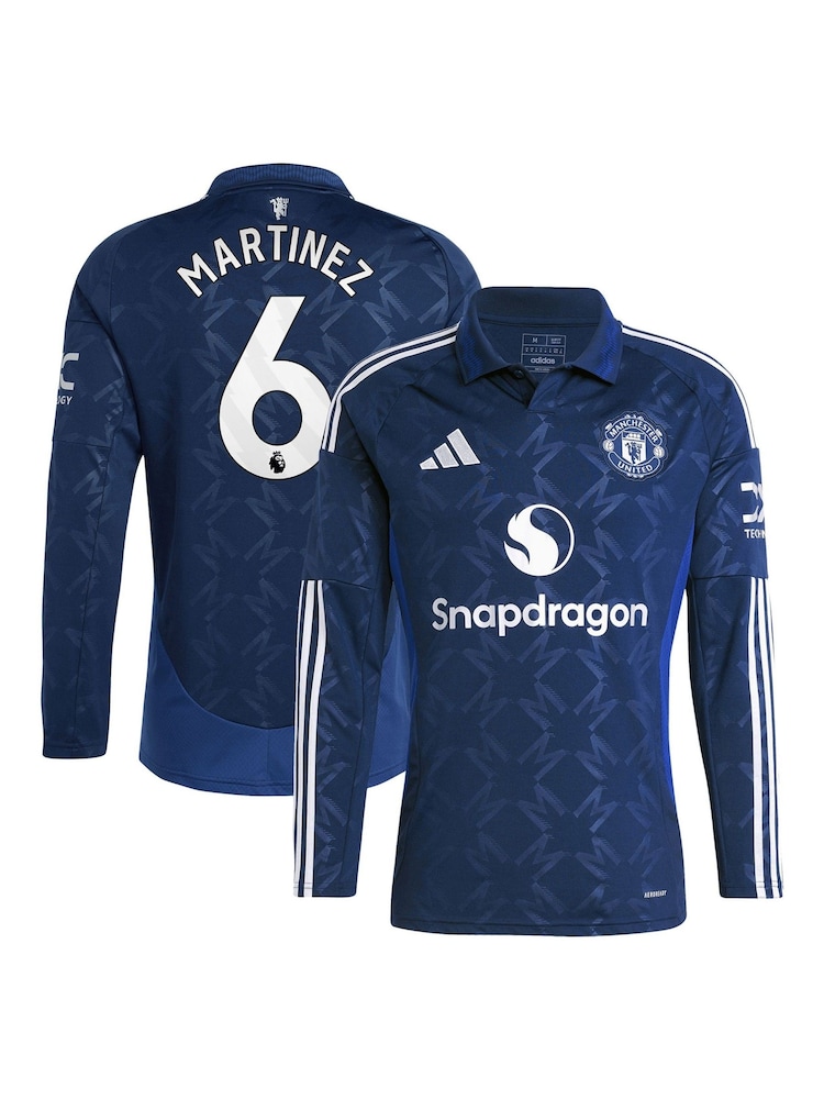 adidas Manchester United EPL Away Shirt 2024-25 Long sleeve - Martinez 6 Printing - Imagen 1 de 3