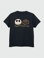Brands In Black Boys King Halloween Disney The Nightmare Before Christmas Pumpkin 100% Cotton T-Shirt - Image 2 of 3