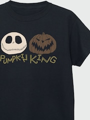 Brands In Black Boys King Halloween Disney The Nightmare Before Christmas Pumpkin 100% Cotton T-Shirt - Image 3 of 3