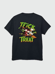 Brands In Black Boys Disney Ducktales Halloween Trick Or Treat Flying 100% Cotton T-Shirt - Image 3 of 4