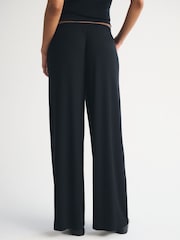 Abercrombie & Fitch Black Ribbed Wide Leg Balloon Jersey Trousers - Image 7 of 8