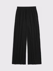 Abercrombie & Fitch Black Ribbed Wide Leg Balloon Jersey Trousers - Image 8 of 8
