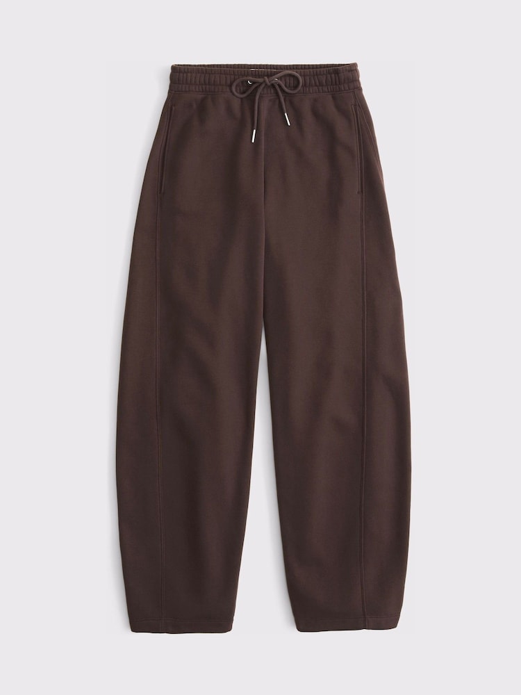 Abercrombie & Fitch Brown Exposedd Seam Barrel Joggers - Image 5 of 5