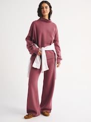 Abercrombie & Fitch Red Exposedd Seam Barrel Joggers - Image 1 of 7