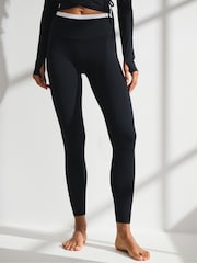 Abercrombie & Fitch Black Studioflex Double Layered Leggings - Image 1 of 7