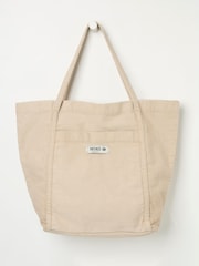 FatFace Astrid Stone Pocket 100% Cotton Tote Bag - Image 1 of 2