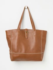 FatFace Olivia Tan Brown Leather Tote Bag - Image 1 of 2