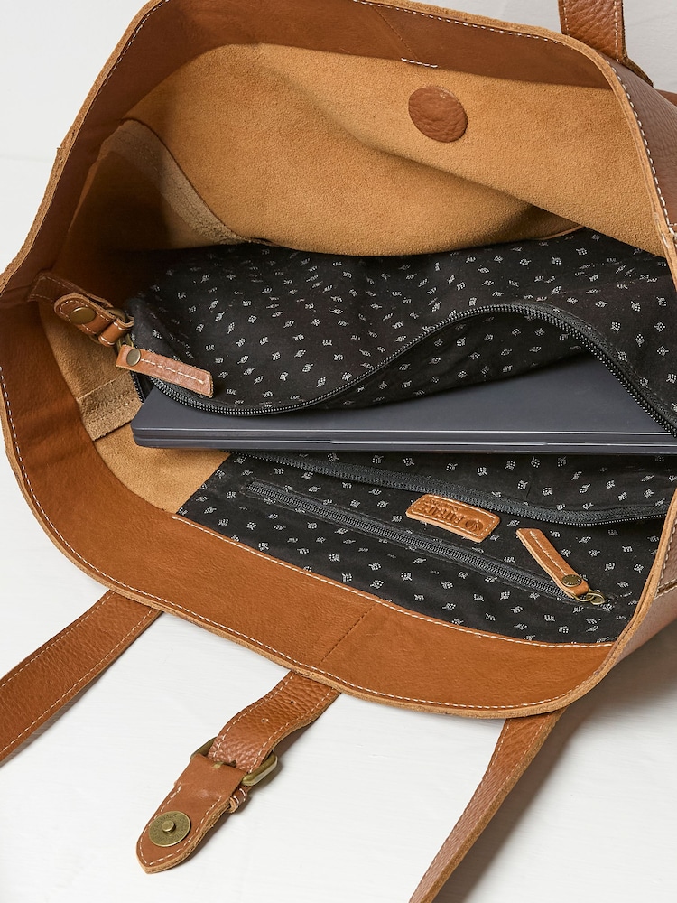 FatFace Olivia Tan Brown Leather Tote Bag - Image 2 of 2