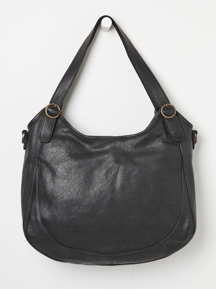 FatFace Tabitha Black Leather Tote Bag - Image 1 of 3