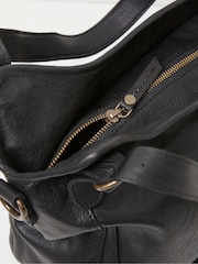 FatFace Tabitha Black Leather Tote Bag - Image 3 of 3