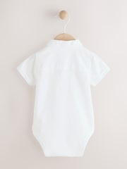 White Baby Short Sleeve Shirt Bodysuit - Image 2 of 6
