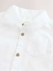 White Baby Short Sleeve Shirt Bodysuit - Image 4 of 6