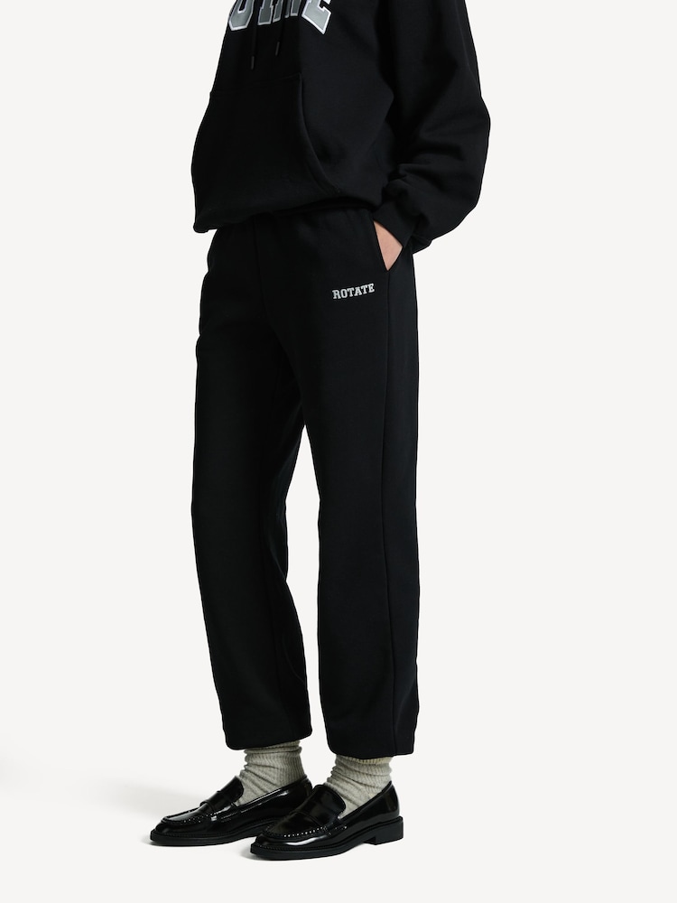 Rotate Black Heavy Joggers - Image 1 of 9