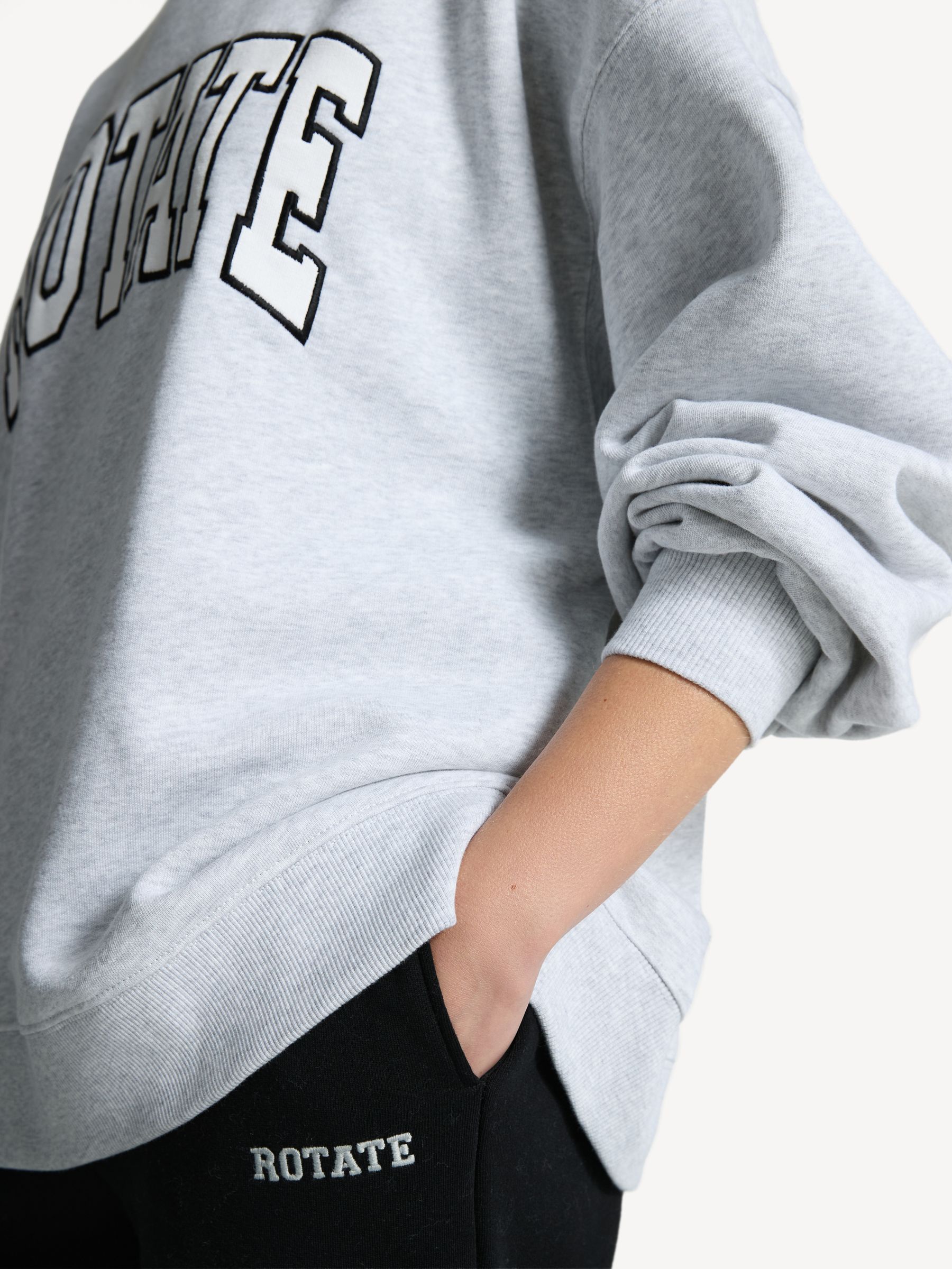 Rotate Grey Heavy Crewneck Sweatshirt | Seasons