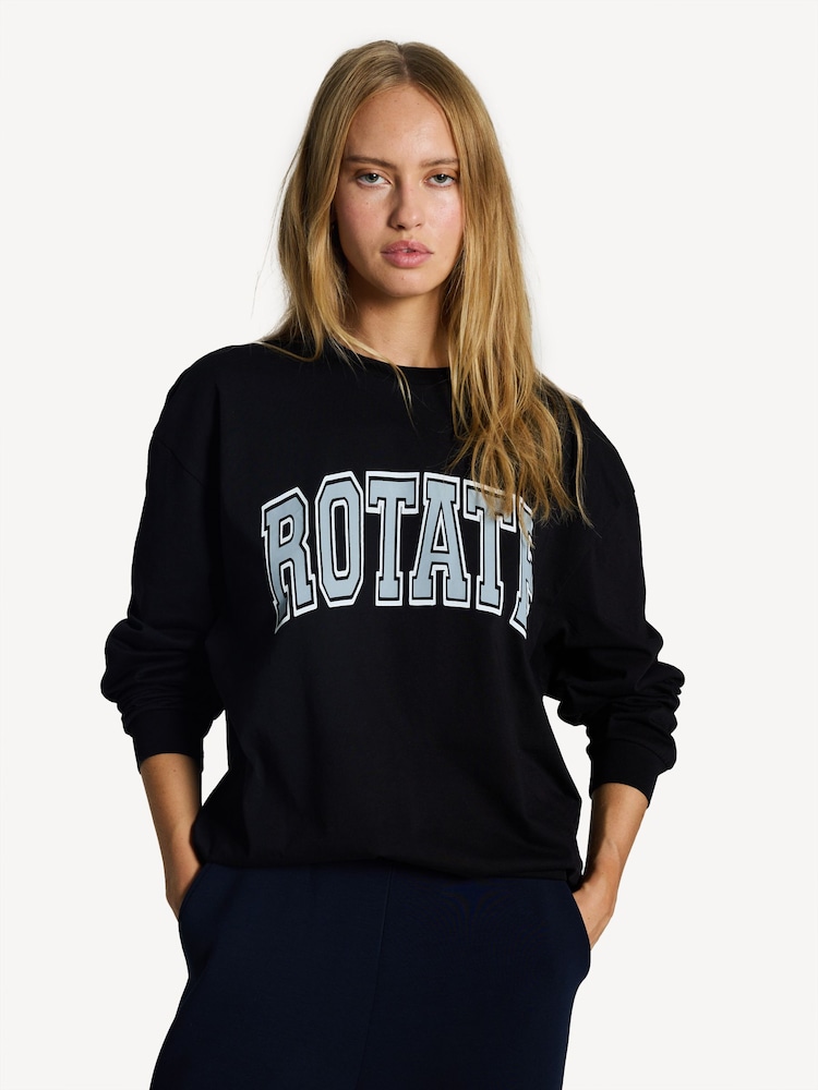 Rotate Black Thin Jersey Long Sleeve Top - Image 1 of 10