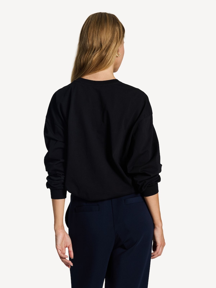 Rotate Black Thin Jersey Long Sleeve Top - Image 2 of 10