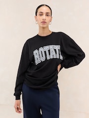 Rotate Black Thin Jersey Long Sleeve Top - Image 7 of 10