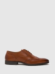 Schuh Row Leather Brogue Shoes - Image 1 of 4