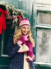 Crew Clothing Pink Colourblock Scarf - Image 1 of 1