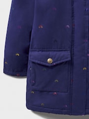 Crew Clothing Blue Midweight Printed Puffer Jacket - Image 3 of 3