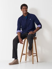 Crew Clothing Blue 100% Cotton Flannel Shirt - Image 3 of 5