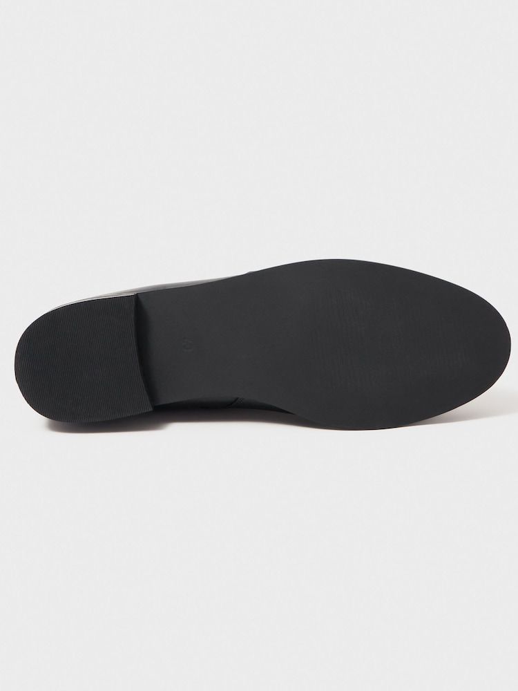 Crew Clothing Black Buckle Flat Boots - Image 4 of 4