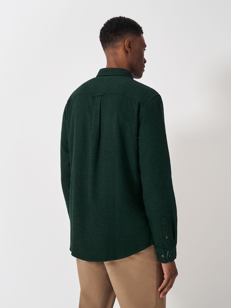 Crew Clothing Green 100% Cotton Flannel Shirt - Image 2 of 5