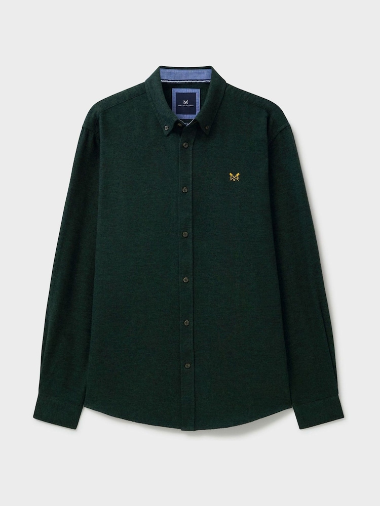 Crew Clothing Green 100% Cotton Flannel Shirt - Image 5 of 5