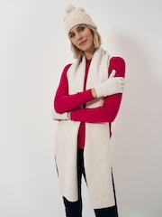 Бежевый - Crew Clothing Company шарф с блестками - Image 1 of 3