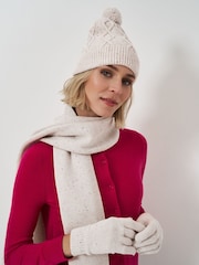Бежевый - Crew Clothing Company шарф с блестками - Image 2 of 3