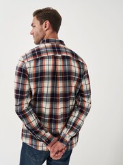 Crew Clothing Red 100% Cotton Multicheck Brushed Twill Shirt - Image 2 of 5