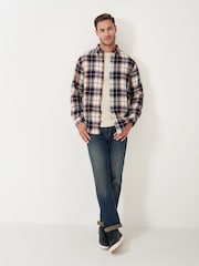 Crew Clothing Red 100% Cotton Multicheck Brushed Twill Shirt - Image 3 of 5