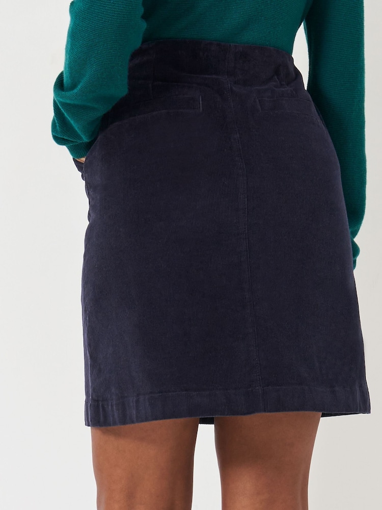 Crew Clothing Blue Corduroy Mini Skirt - Image 3 of 6