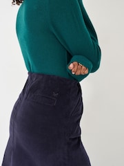 Crew Clothing Blue Corduroy Mini Skirt - Image 4 of 6