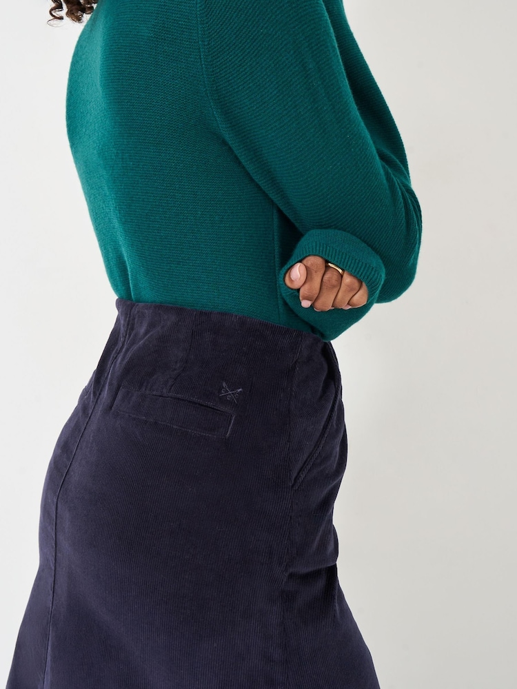 Crew Clothing Blue Corduroy Mini Skirt - Image 4 of 6