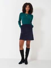 Crew Clothing Blue Corduroy Mini Skirt - Image 5 of 6