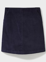 Crew Clothing Blue Corduroy Mini Skirt - Image 6 of 6